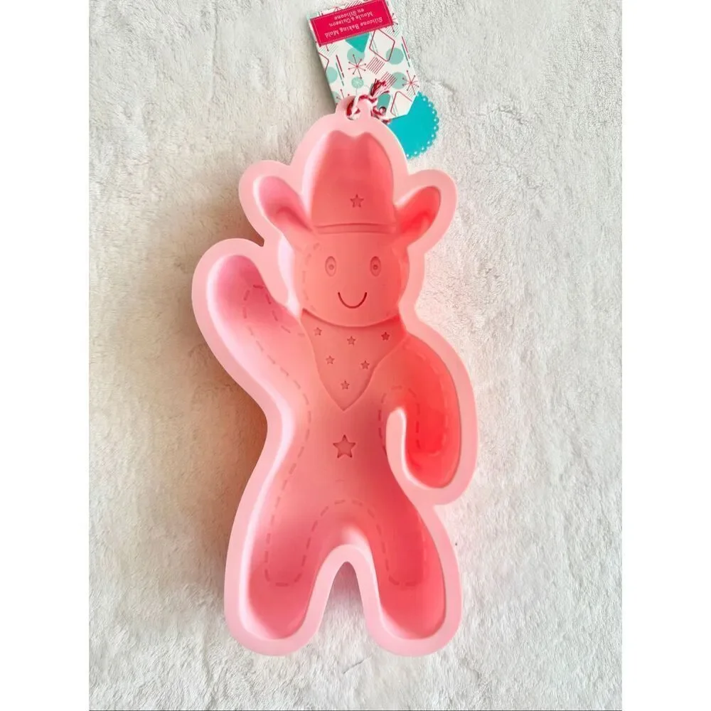 Pink Cowboy Silicone Mold | Cowgirl Cookie Mold Chocolate Candy Resin Soap Mold